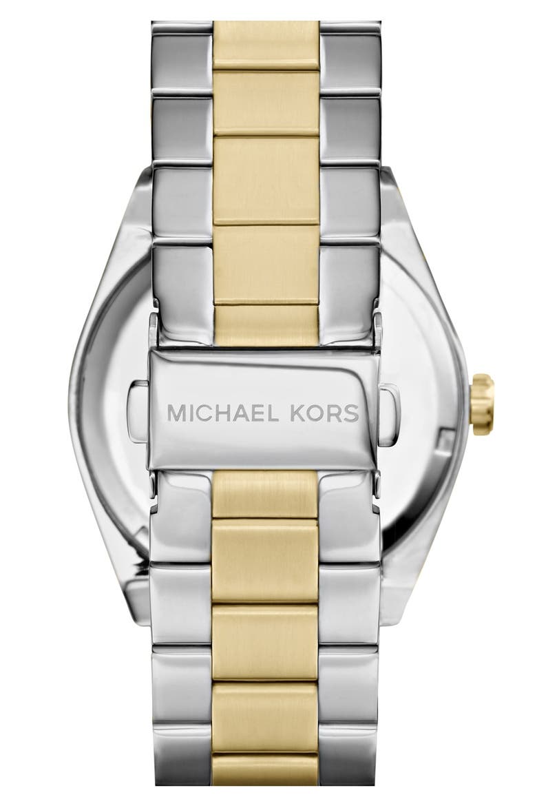 Michael Kors 'Channing' Lapis Dial Bracelet Watch, 38mm, Alternate, color, SILVER/ LAPIS