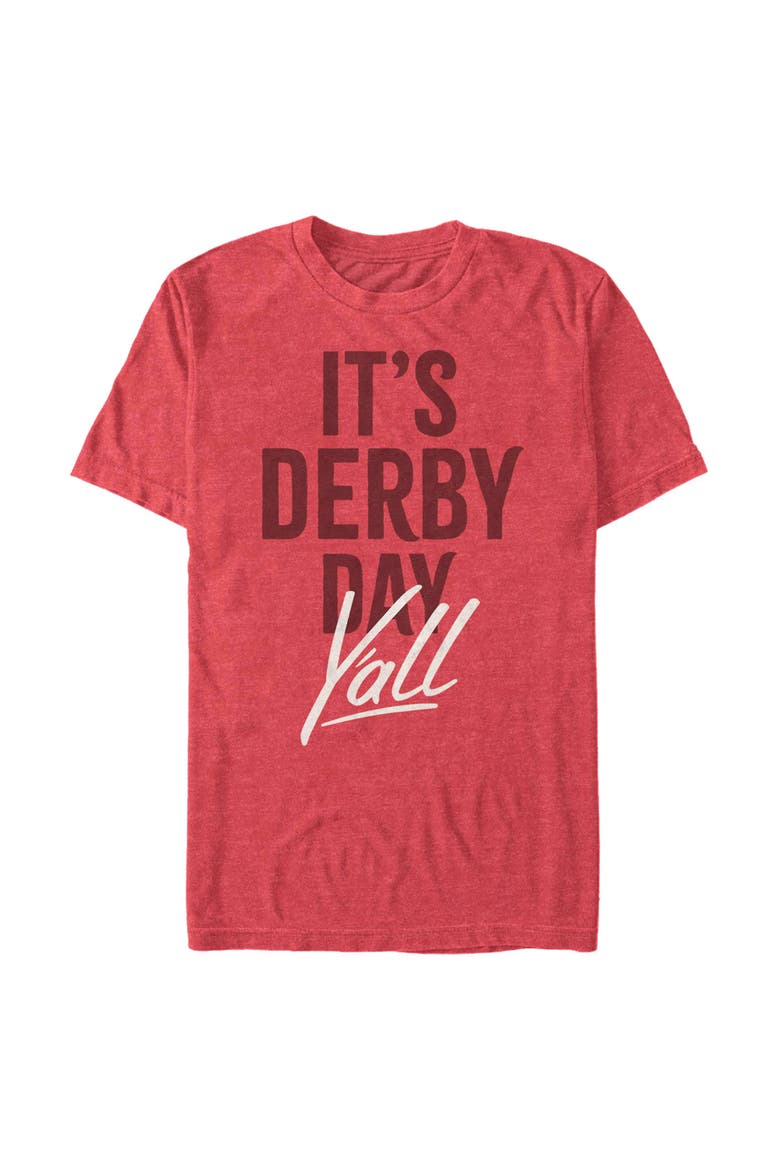 Men's Run for the Roses Day Short Sleeve Graphic T-Shirt, Main, color, Red Heather