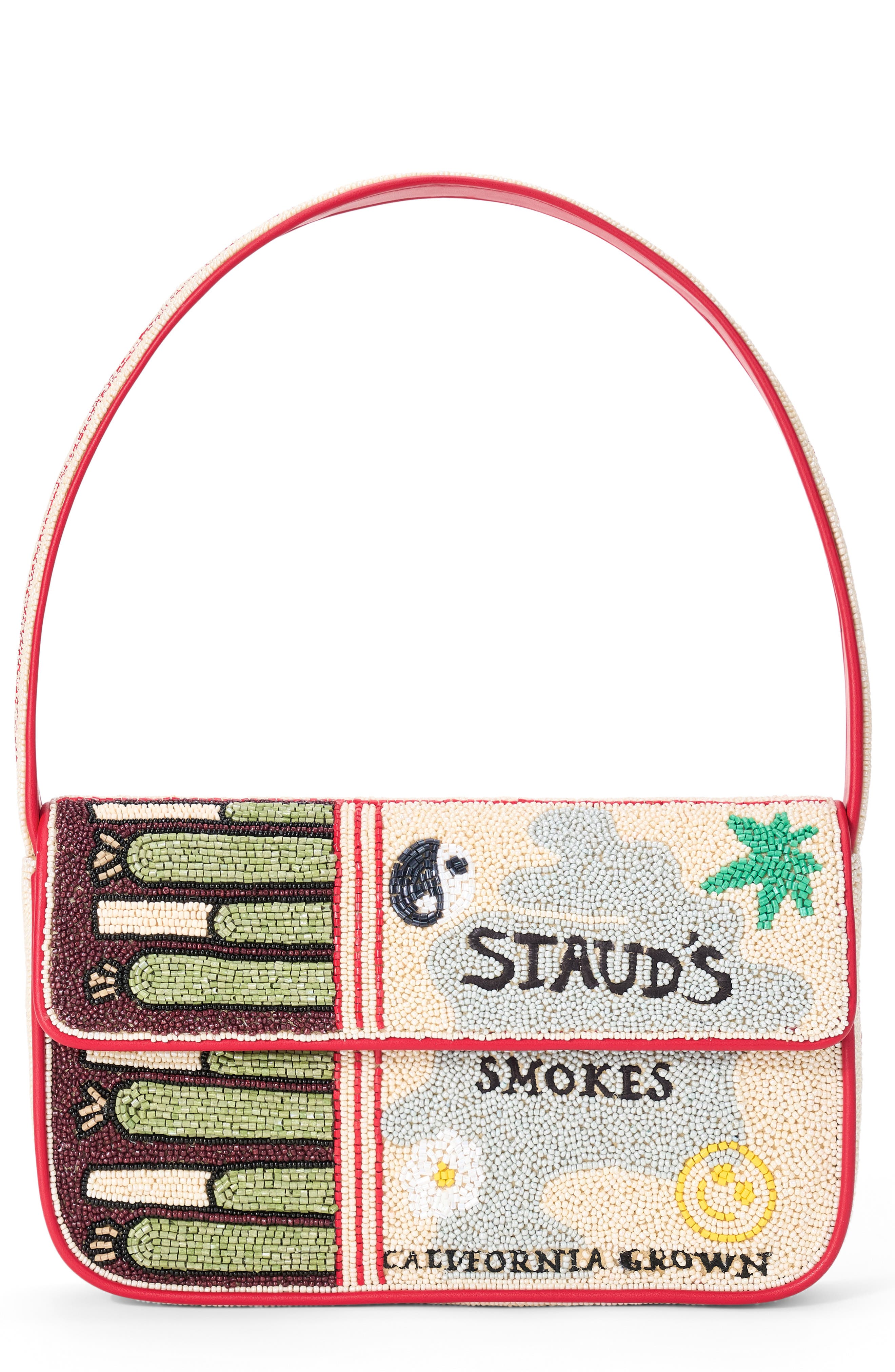 STAUD Tommy Beaded Shoulder Bag, Main, color, California Grown