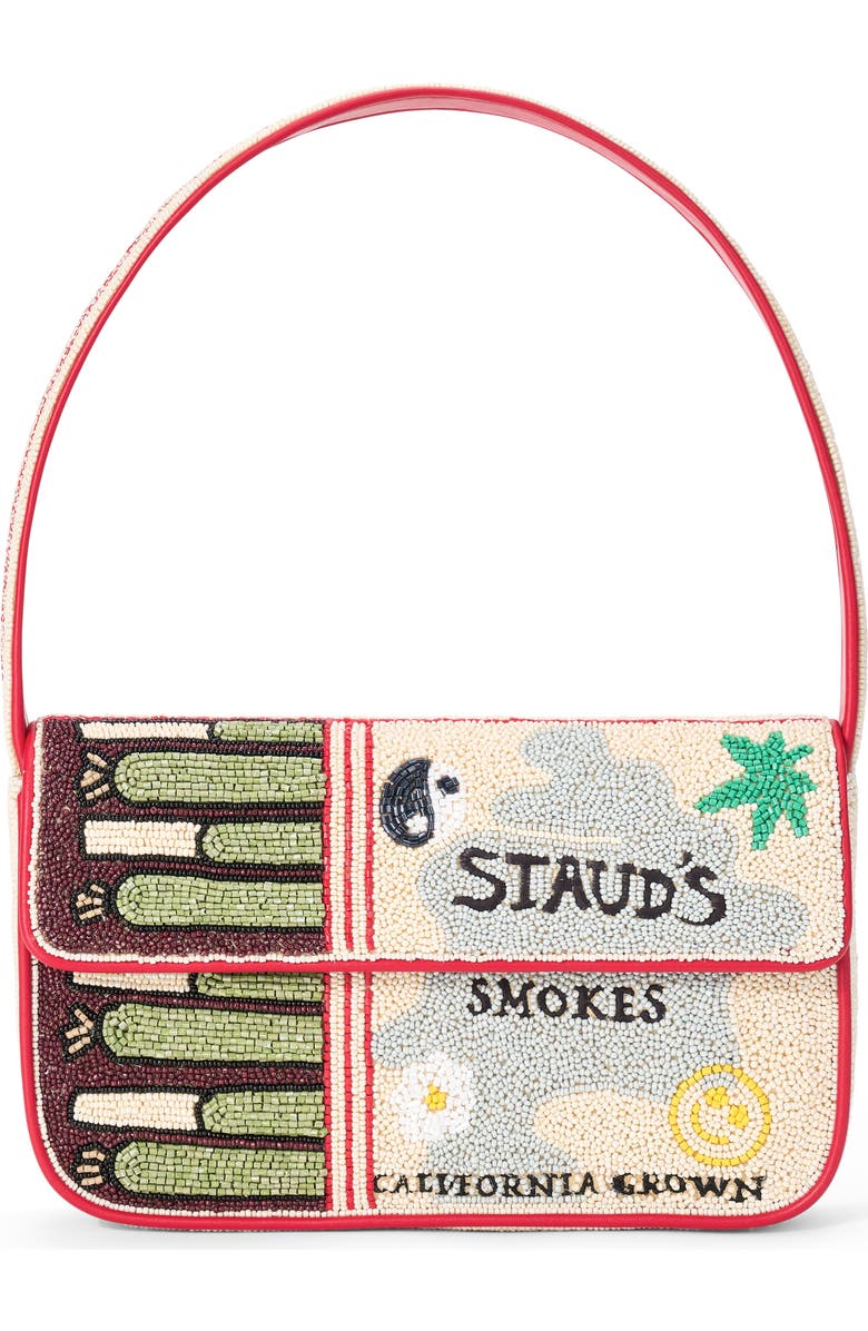STAUD Tommy Beaded Shoulder Bag, Main, color, California Grown