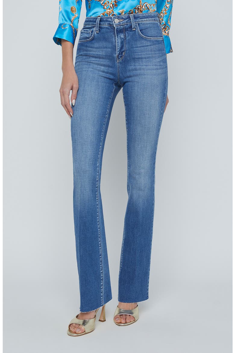 Ruth Raw Hem Straight Leg Jeans, Main, color, PRIVADA