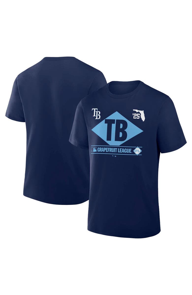FANATICS Men's Fanatics Navy Tampa Bay Rays 2025 Spring Training Grapefruit League True Icon T-Shirt, Main, color, Navy