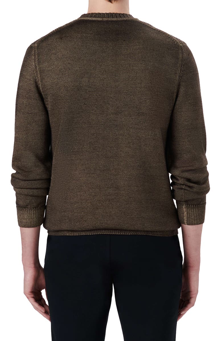 Bugatchi Diamond Stitch Merino Wool Sweater, Alternate, color, 