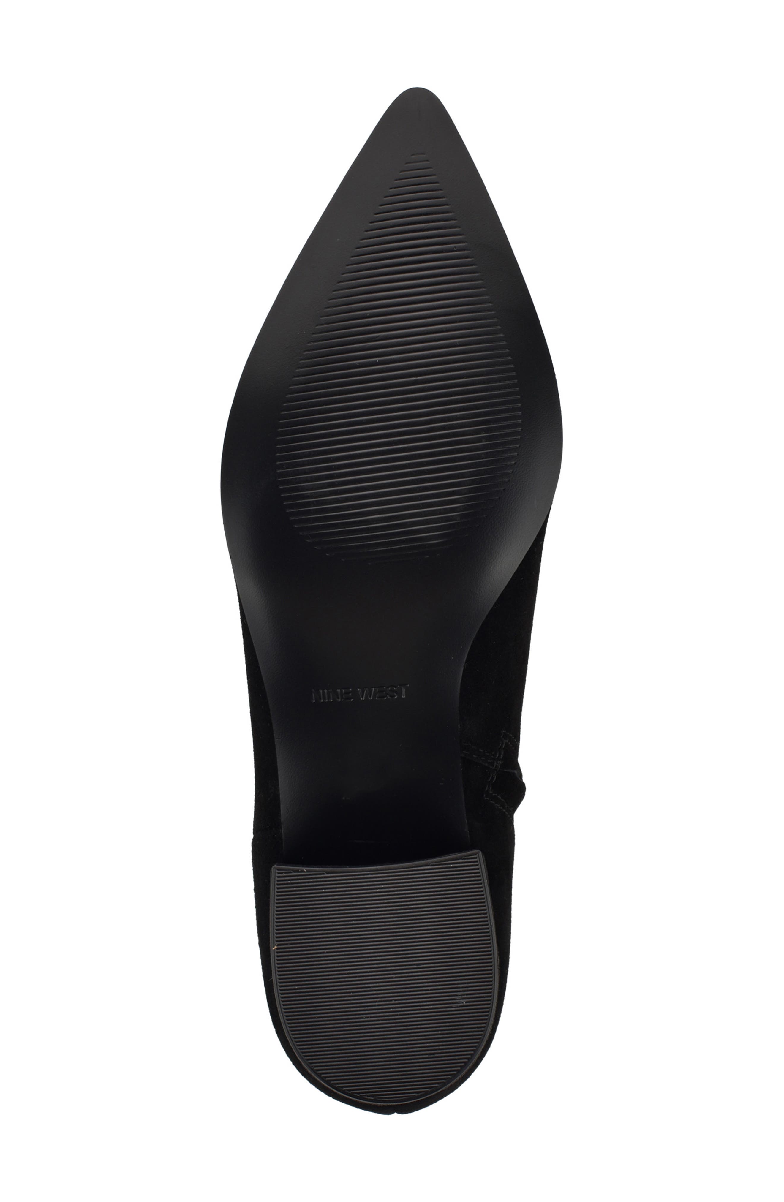 Nine West Maribu Pointed Toe Bootie, Alternate, color, Black Suede