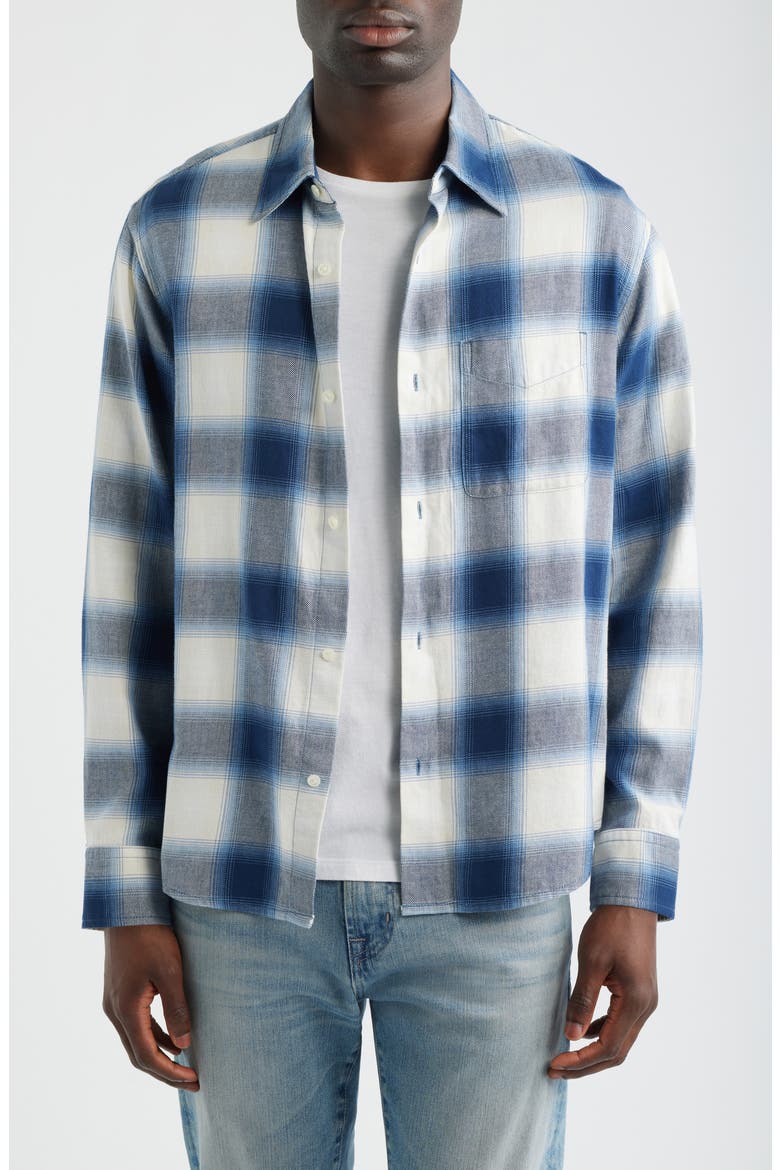 Teamkit Flannel Button-Up Work Shirt, Main, color, FADE PLAID