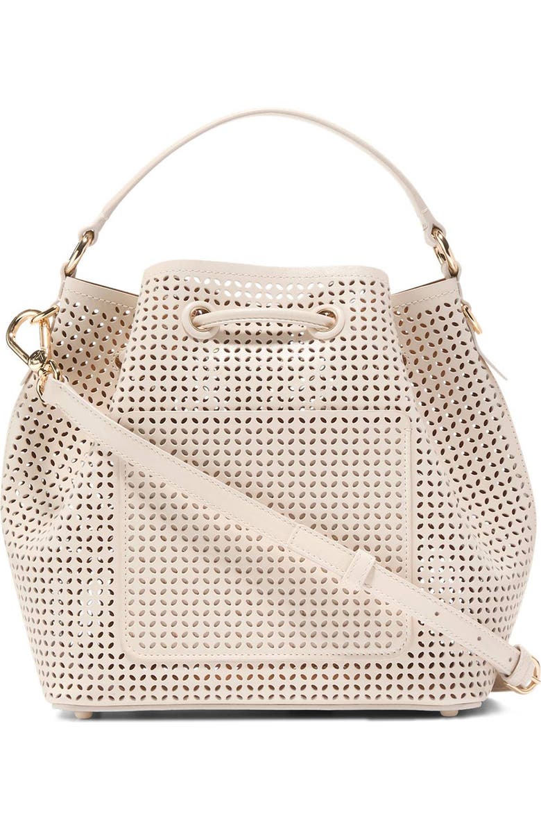 Cole Haan Lidia Perforated Leather Bucket Bag, Alternate, color,