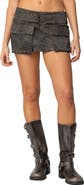 EDIKTED Marge Studded Faux Leather Miniskirt