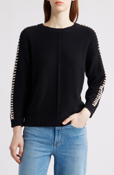 Lace Up Relaxed Sweater