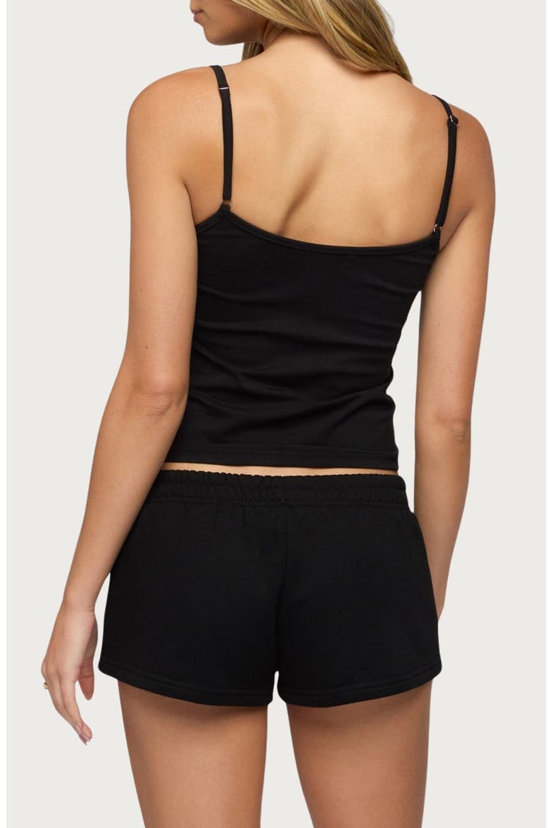 Cataleya Stretch Cotton Camisole, Alternate, color, BLACK
