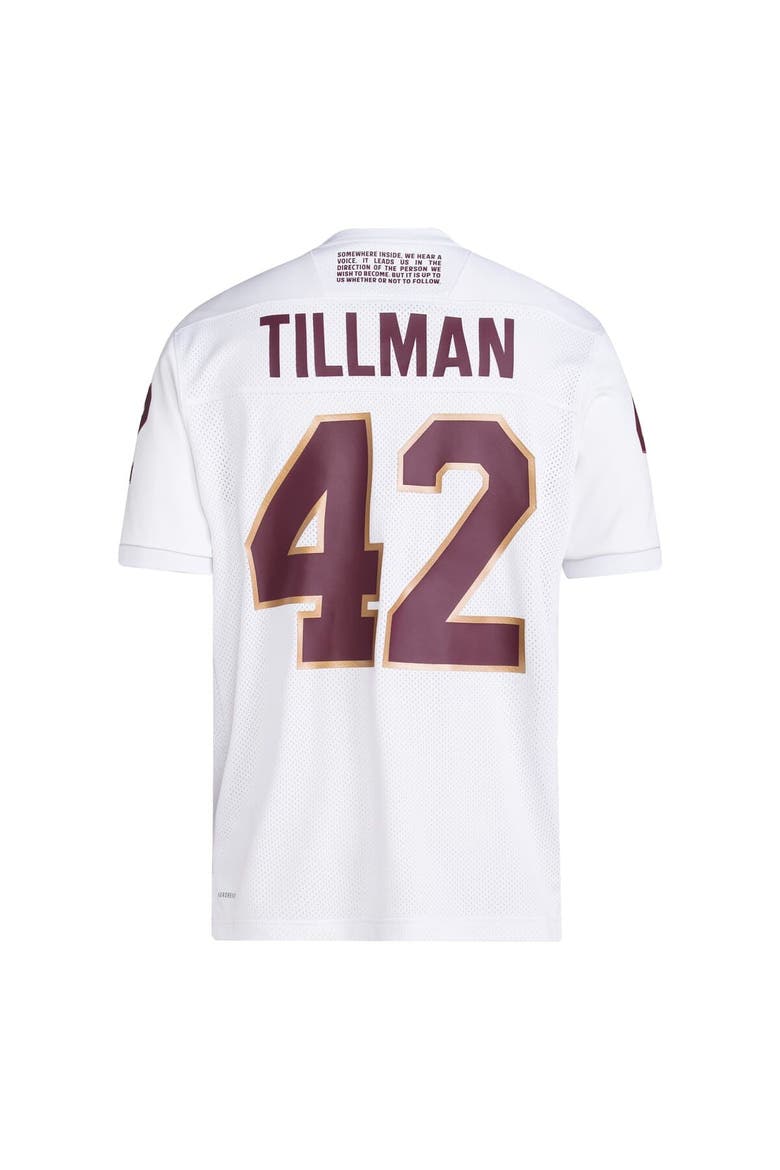 Men's adidas Pat Tillman #42 White Arizona State Sun Devils Away Icon Premier Football Jersey, Alternate, color, White