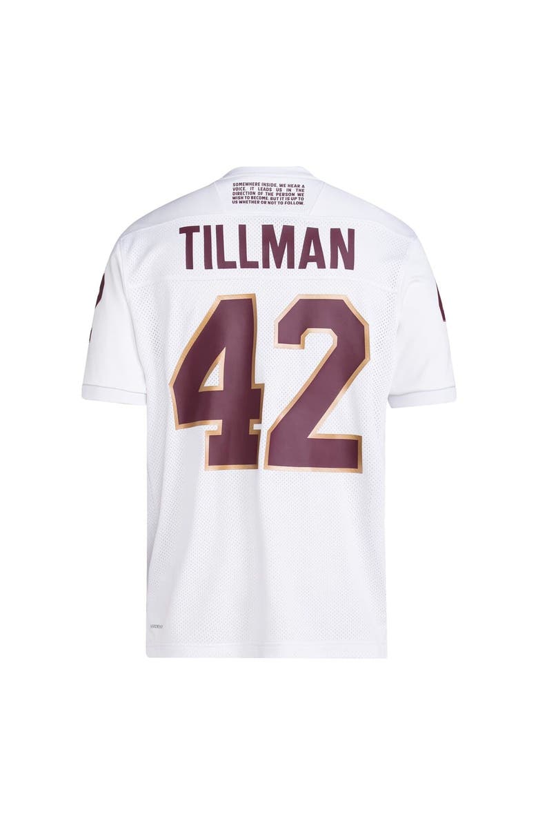 adidas Men's adidas Pat Tillman #42 White Arizona State Sun Devils Away Icon Premier Football Jersey, Alternate, color, White