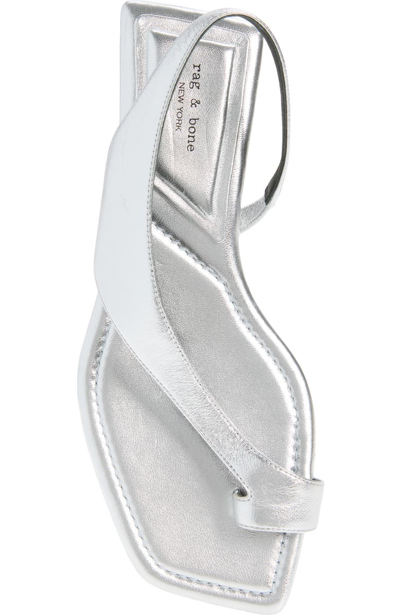 rag & bone Live Flat Sandal, Alternate, color, Silver
