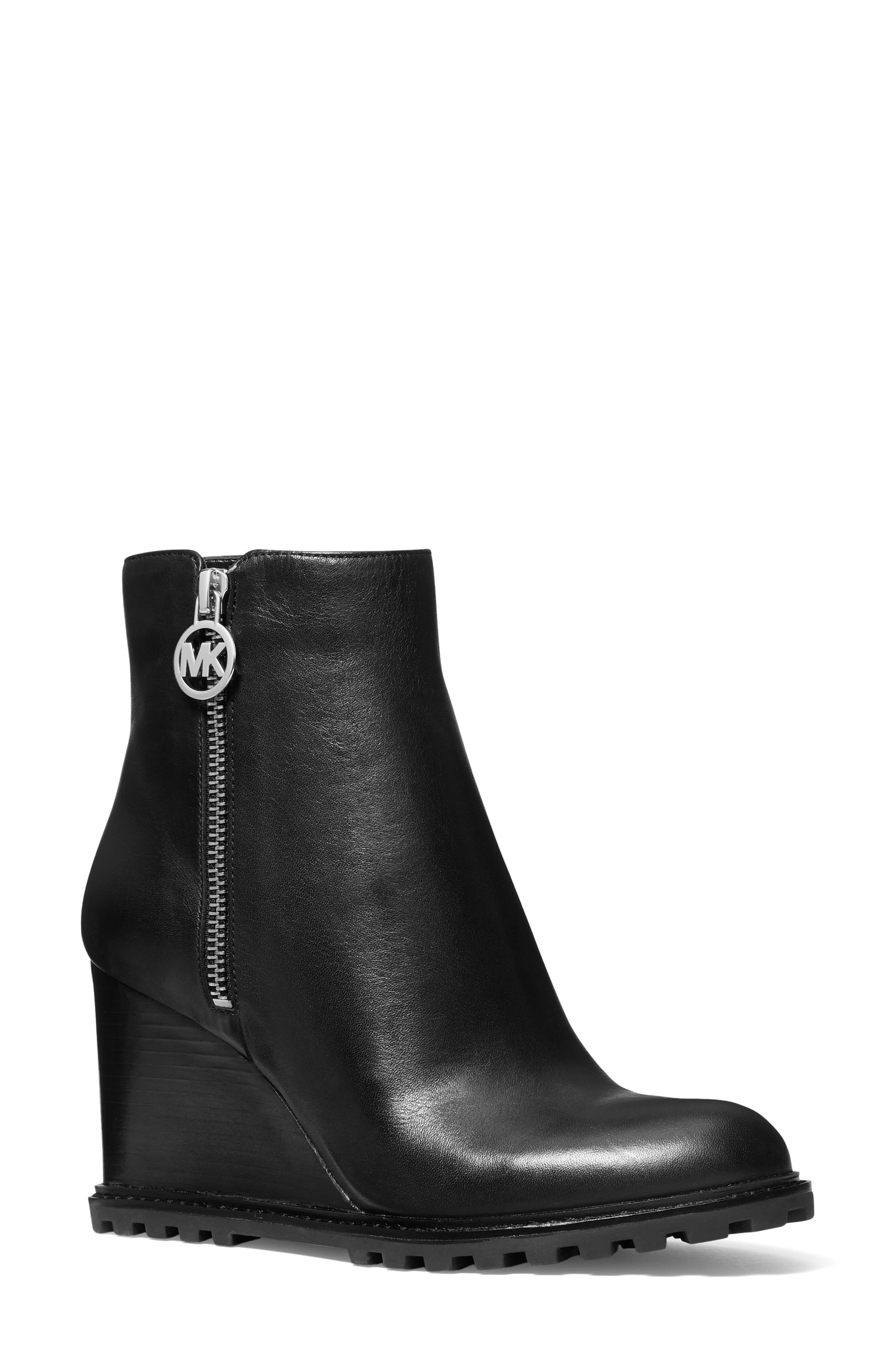 MICHAEL Michael Kors Evelyn Wedge Bootie, Main, color, 
