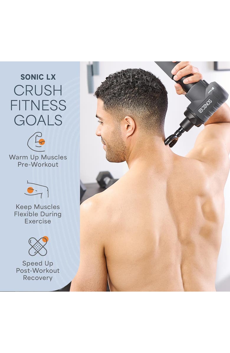 Lifepro Sonic LX Heated Deep Tissue Massage Gun Portable Handheld Percussion Massager, Alternate, color, 