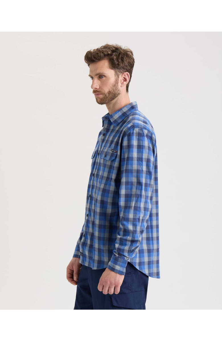 Salt Life Hammer SLX Performance Flannel Shirt, Alternate, color, Surf Blue