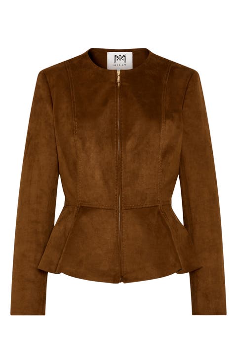 Reina Faux Suede Jacket