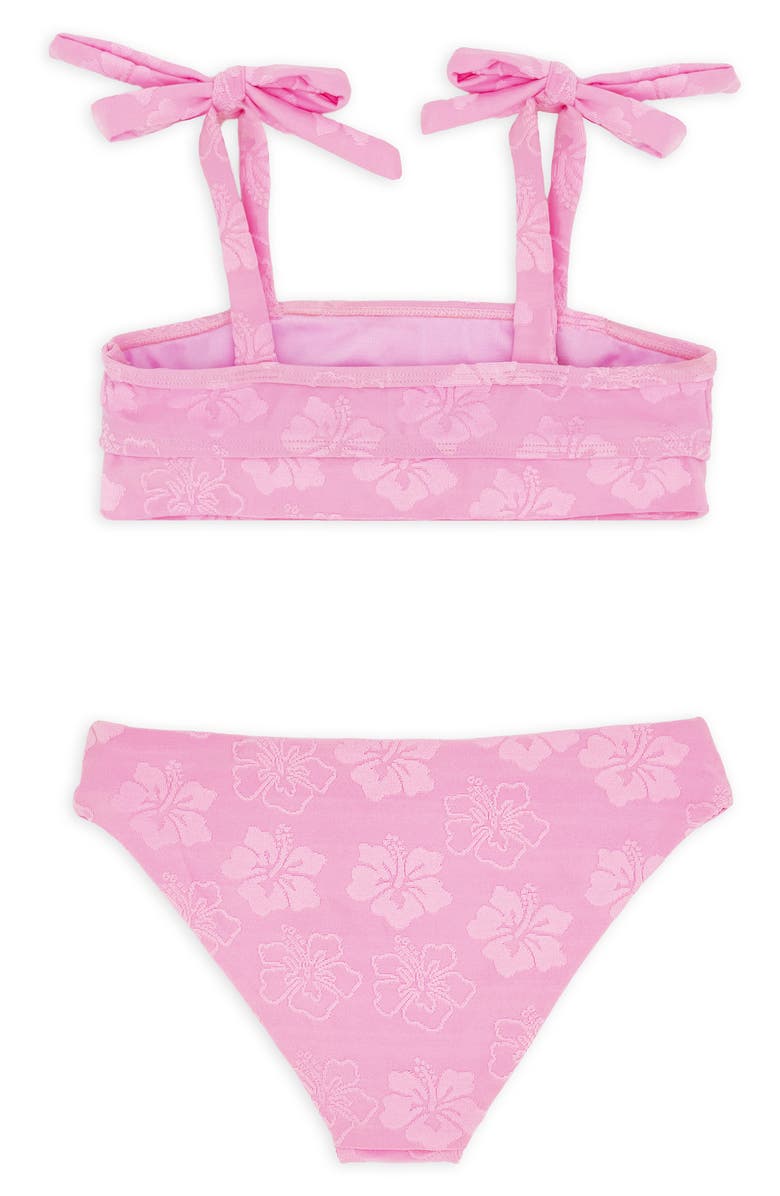 Feather 4 Arrow Kids' Sunny Skies UPF 50+ Two-Piece Swimsuit, Alternate, color, Pop Pink