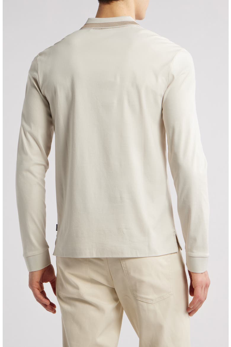 Pleins Long Sleeve Polo, Alternate, color, WHITE