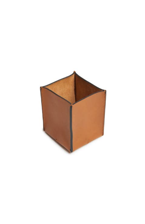 Leland Leather Pencil Cup