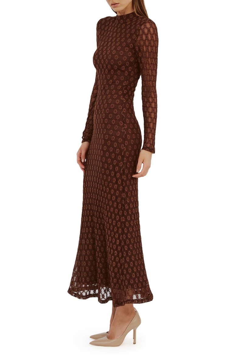 Ola Long Sleeve Dress, Alternate, color, CHOCOLATE