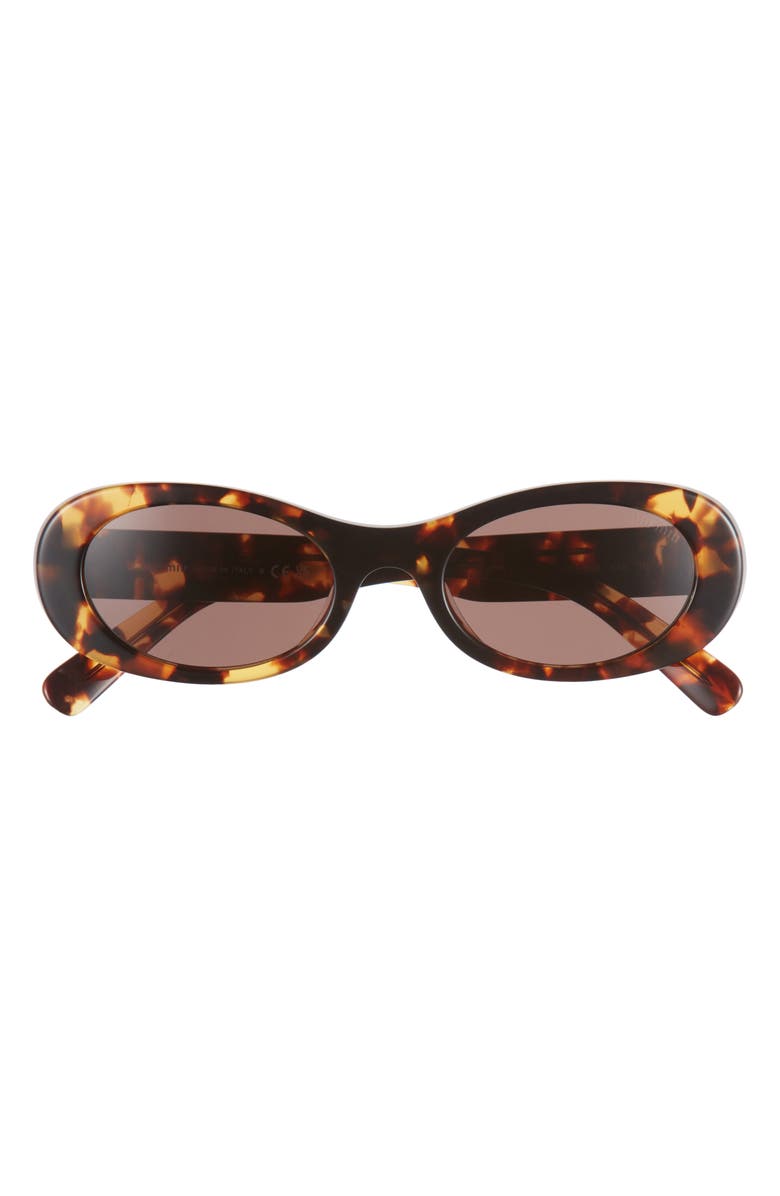 Miu Miu 50mm Oval Sunglasses, Main, color, Havana