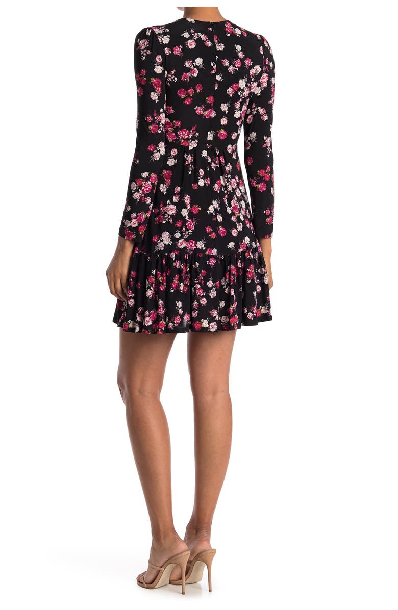 Gabby Skye Long Sleeve Floral Jersey Dress, Main, color, 
