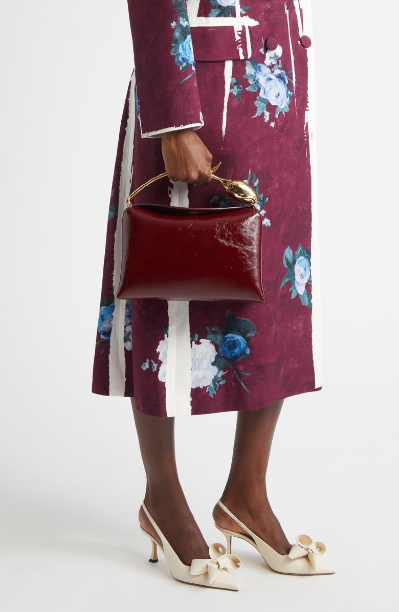 Erdem Medium Bloom Leather Handbag, Alternate, color,