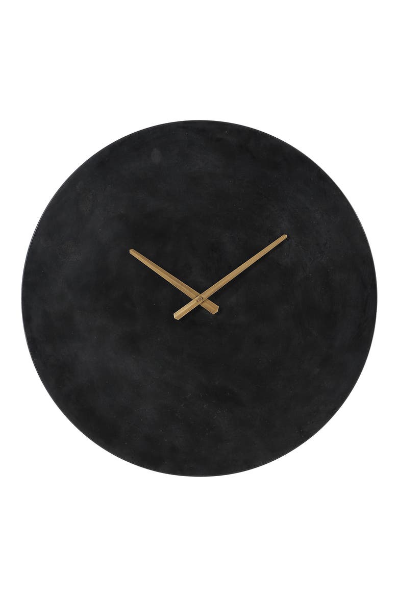 Dayton Marble Wall Clock, Main, color, BLACK
