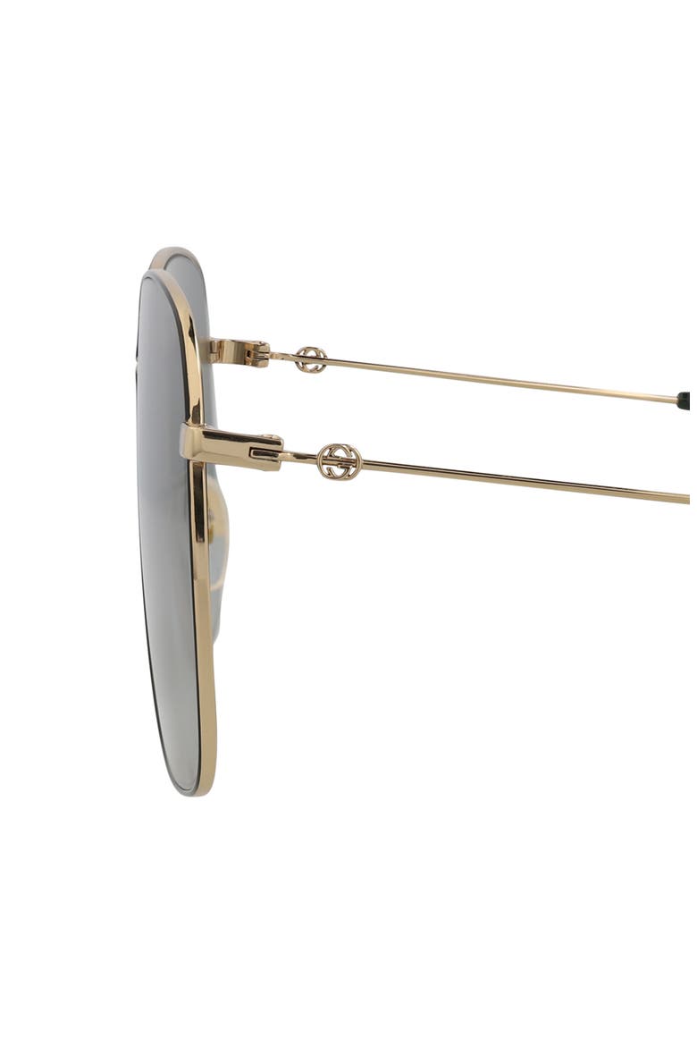Novelty 61mm Oversize Square Sunglasses, Alternate, color, GOLD GOLD GREY