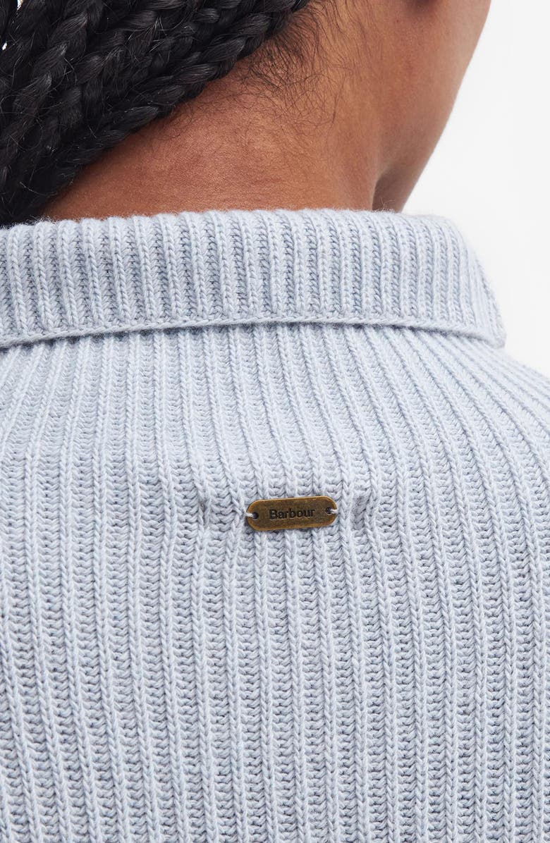 Barbour Nora Cotton & Wool Rib Funnel Neck Sweater, Alternate, color,