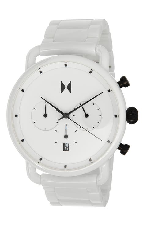 Blacktop II Ceramic Bracelet Watch, 47mm