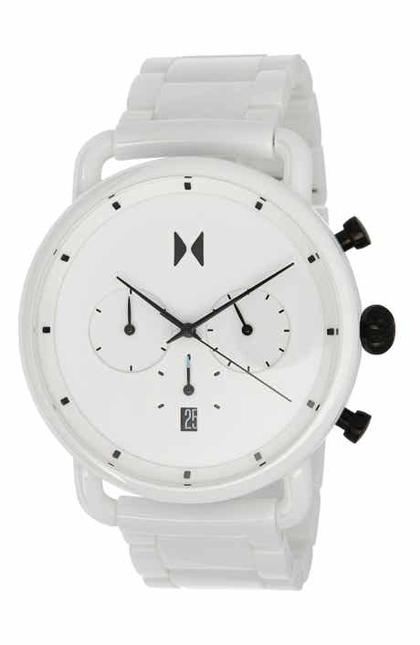 MVMT WATCHES Blacktop II Ceramic Bracelet Watch, 47mm