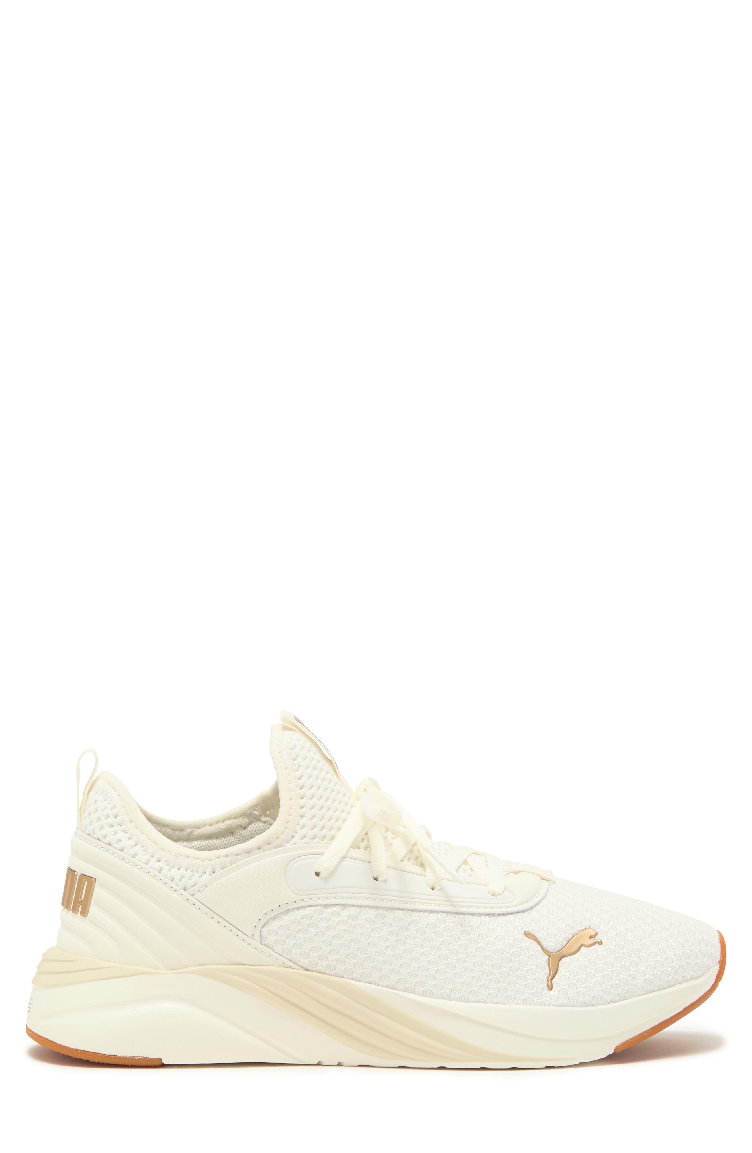 PUMA Softride Ruby Luxe Sneaker, Alternate, color, Warm White-Puma Gold