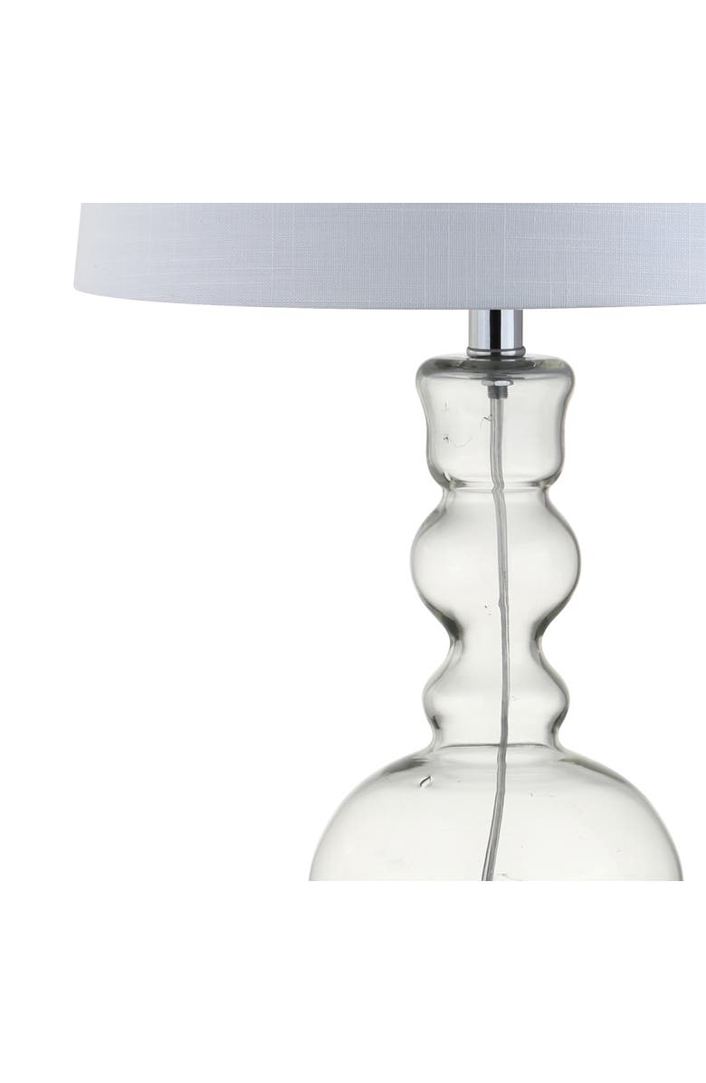 JONATHAN Y Genie 28.5" Glass LED Table Lamp, Alternate, color, Clear