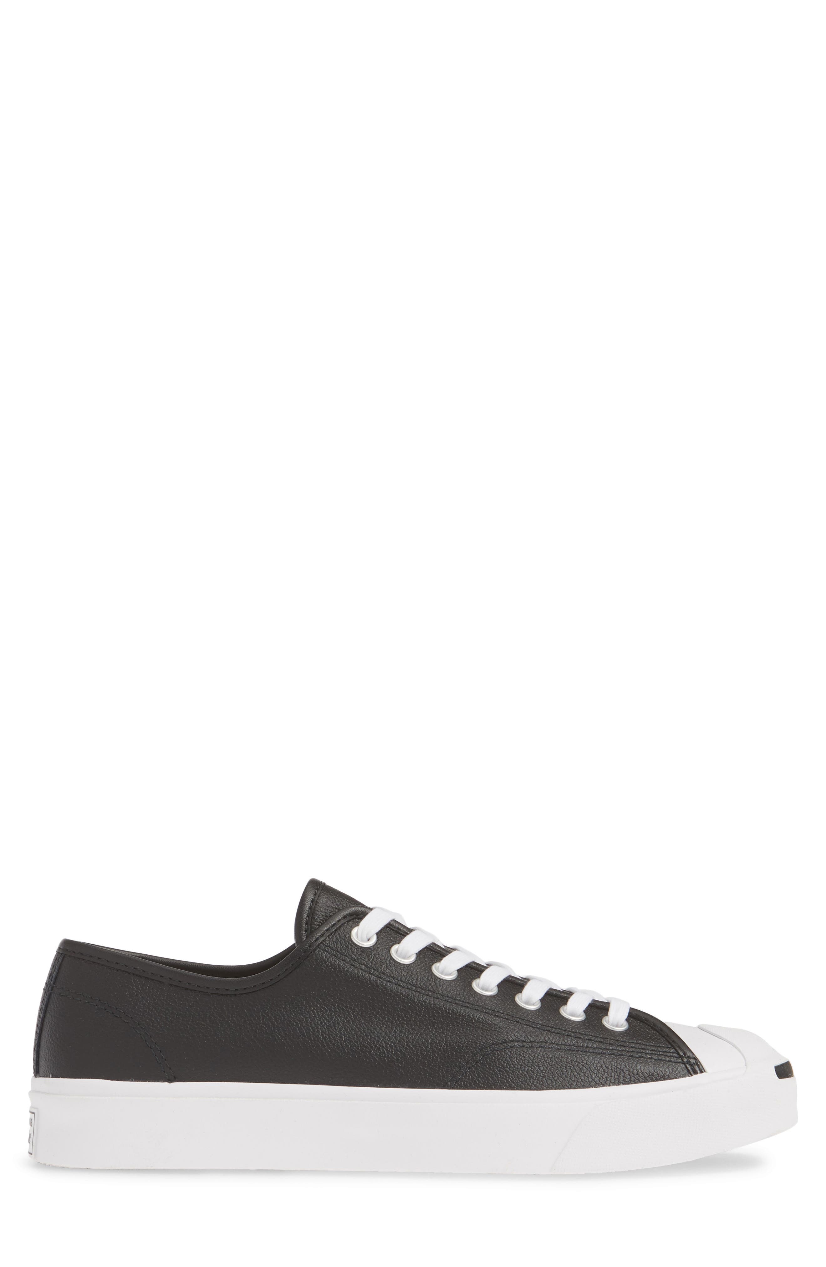 Converse Jack Purcell Low Top Leather Sneaker, Alternate, color, 