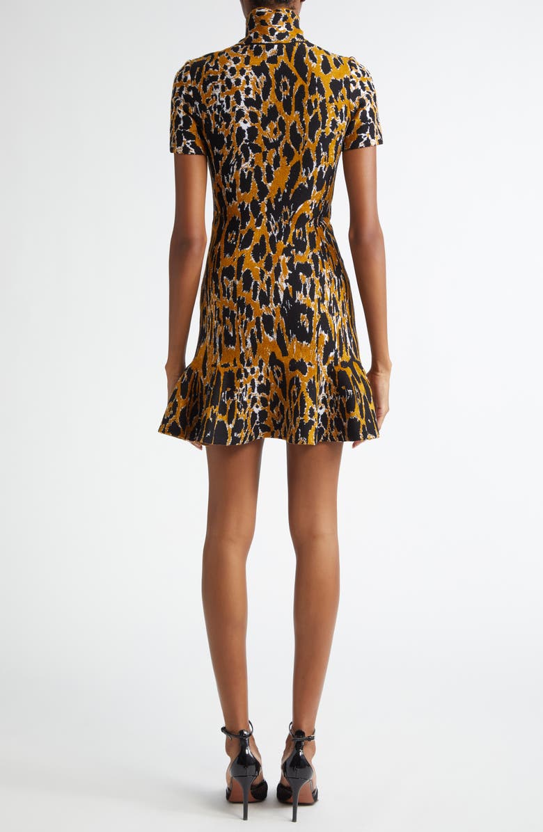 Alaïa Leopard Jacquard Sweater Dress, Alternate, color, 