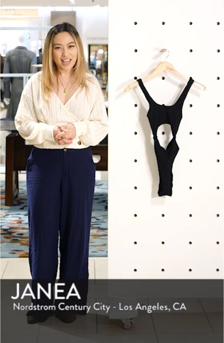 BOUND by Bond-Eye The Mishy High Cut Ribbed One-Piece Swimsuit, sales video thumbnail