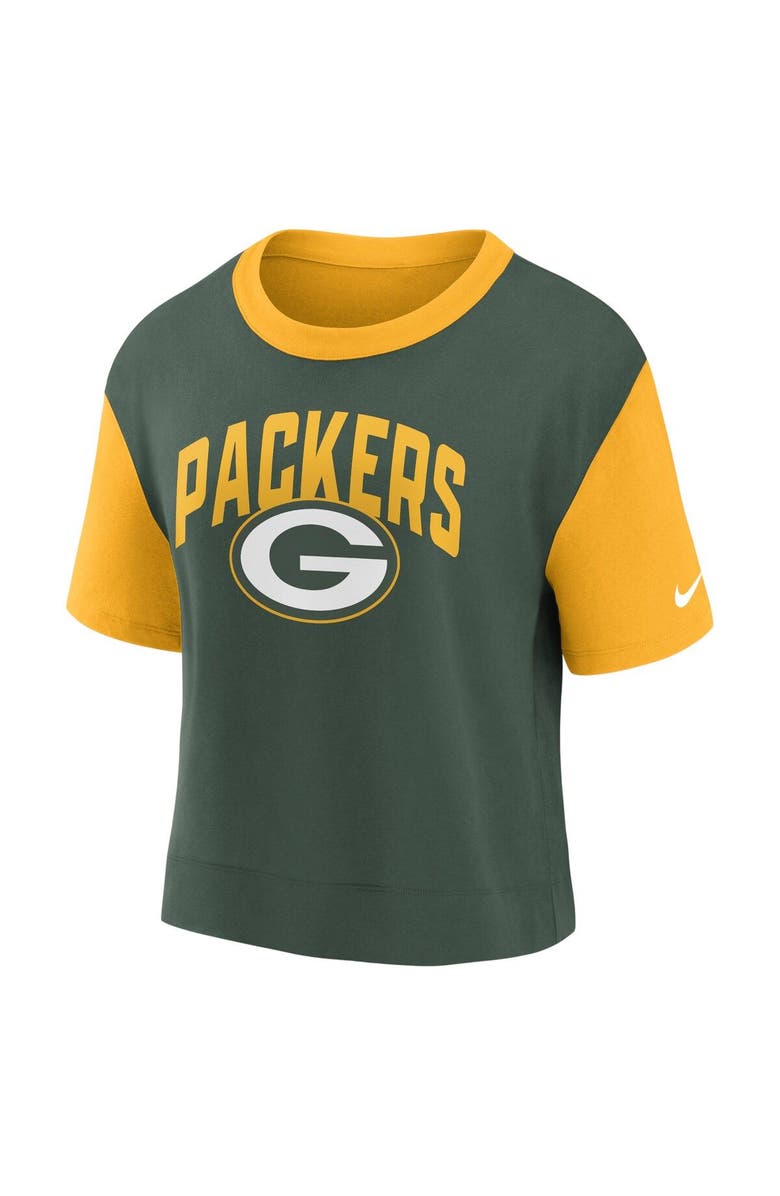 Nike Women's Nike Gold/Green Green Bay Packers High Hip Fashion T-Shirt, Alternate, color, Gold