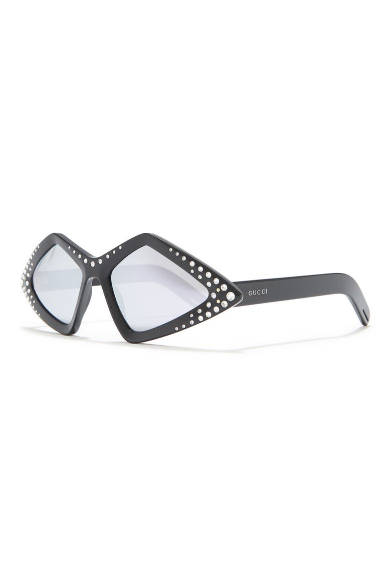 59mm Novelty Sunglasses, Alternate, color, BLACK BLACK SILVER