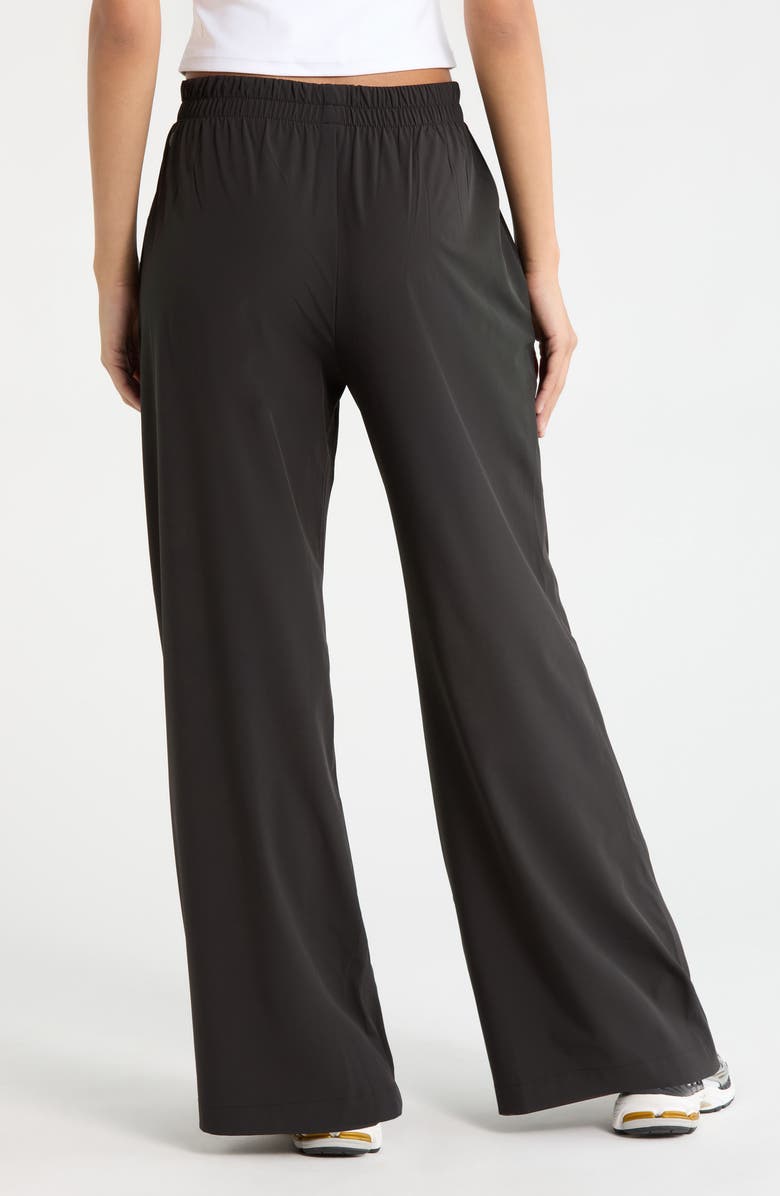 Zella Atlas Wide Leg Pants, Alternate, color, Black