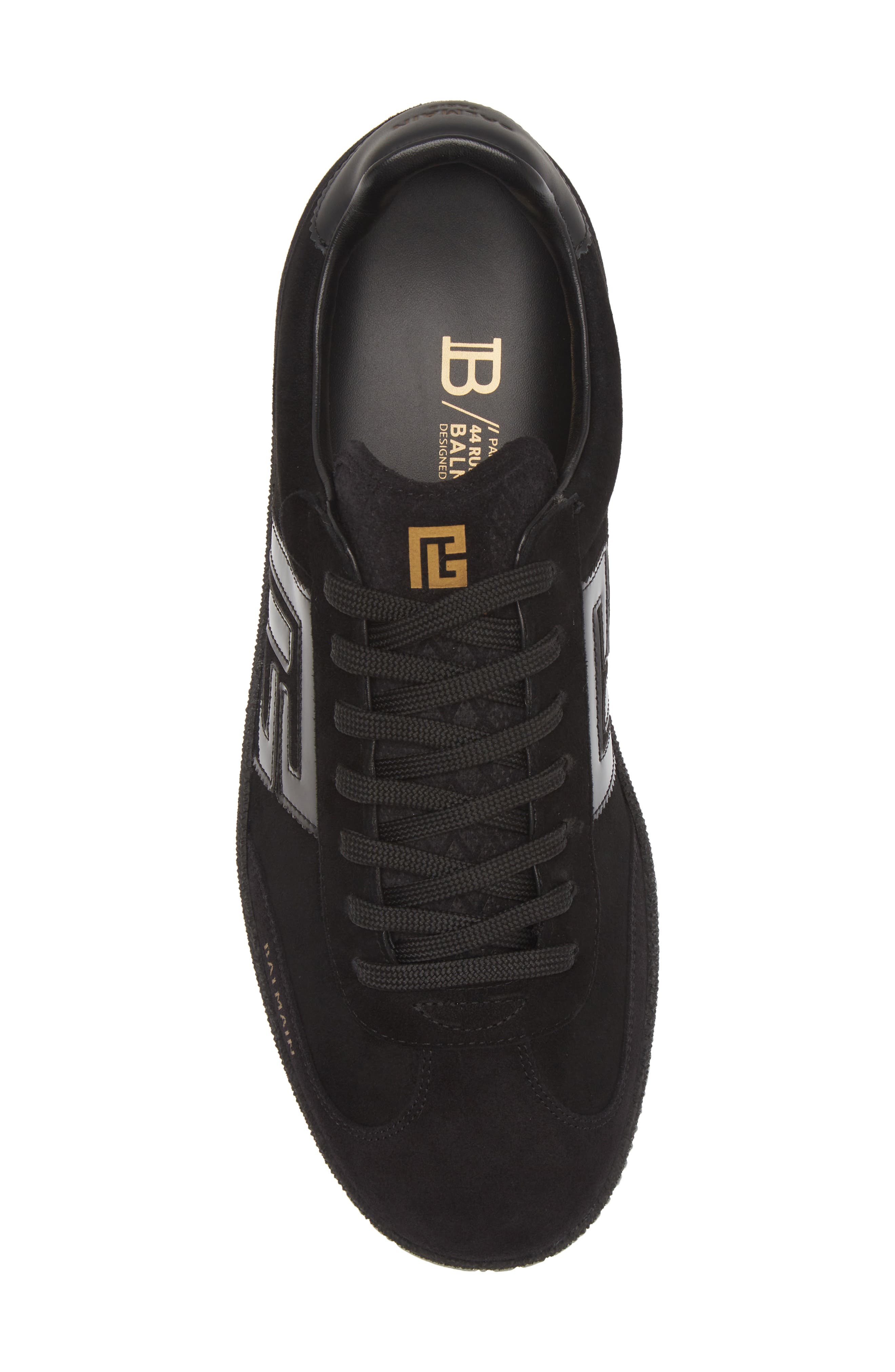 Balmain Swan Low Top Sneaker, Alternate, color, Opa Black