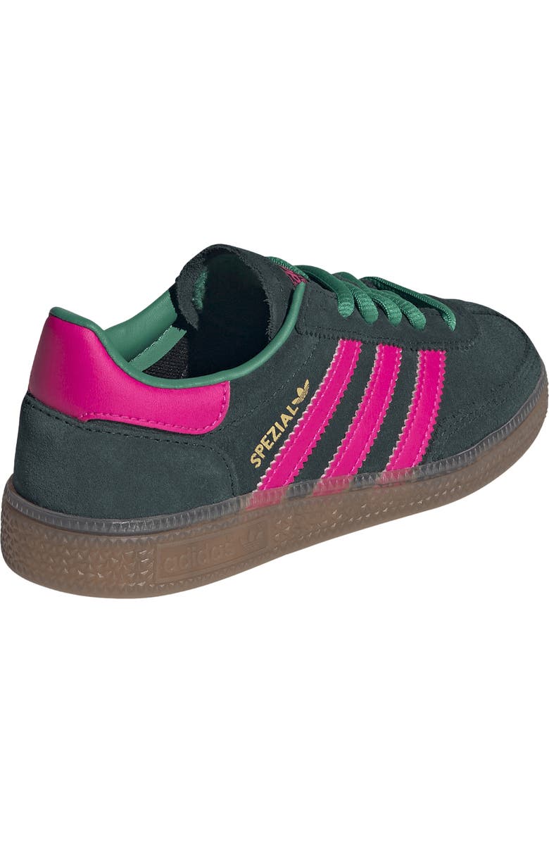 adidas Kids' Handball Spezial Sneaker, Alternate, color, Aurora Ivy/ Shock Pink/ Gum5