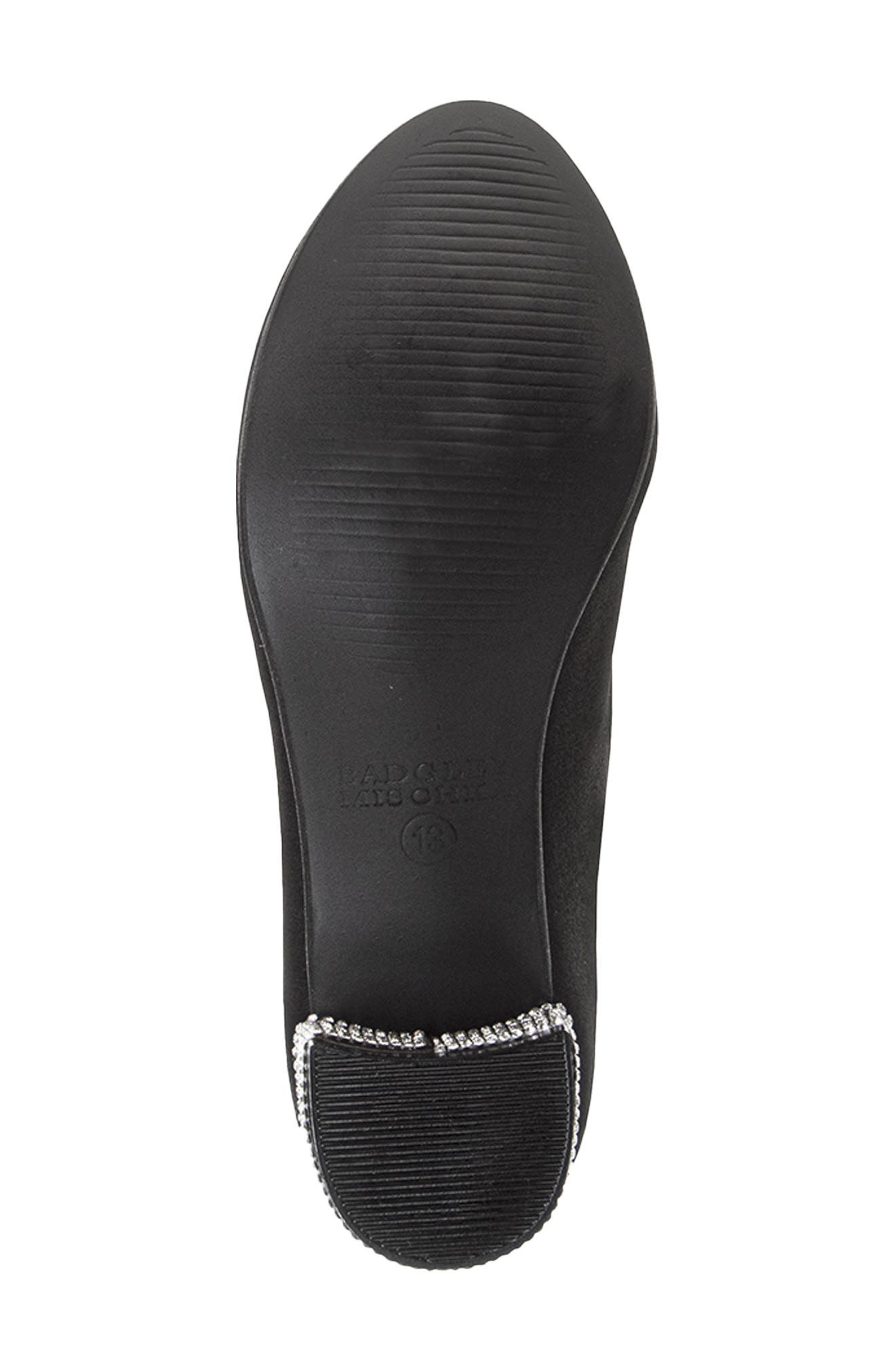 Badgley Mischka Collection Kids' Bow Pump, Alternate, color, Black Satin