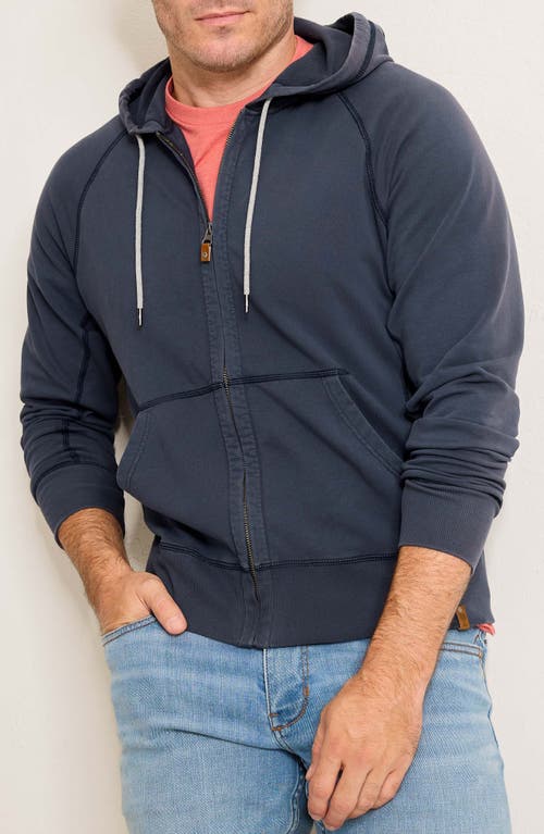 Tommy Bahama Ben & Terry Cotton Zip-up Hoodie In Ocean Deep