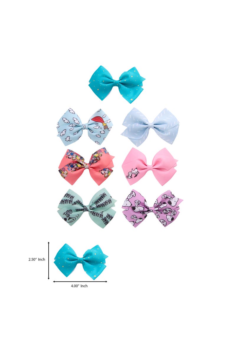 PEANUTS Snoopy Woodstock Hair Bows 7-Piece Set Peanuts Gifts, Alternate, color, Multicolored