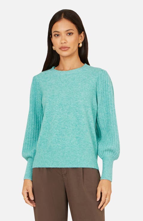 Knitted Balloon Sleeve Jumper