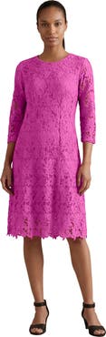 Jessica London A-line Lace Overlay Dress