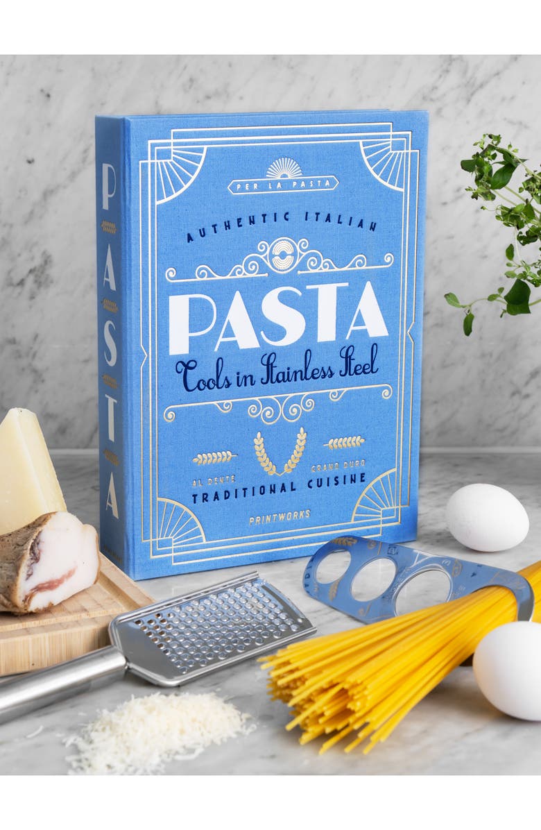 PRINTWORKS The Essentials Pasta Tools Gift Set, Alternate, color, Blue/ Multi