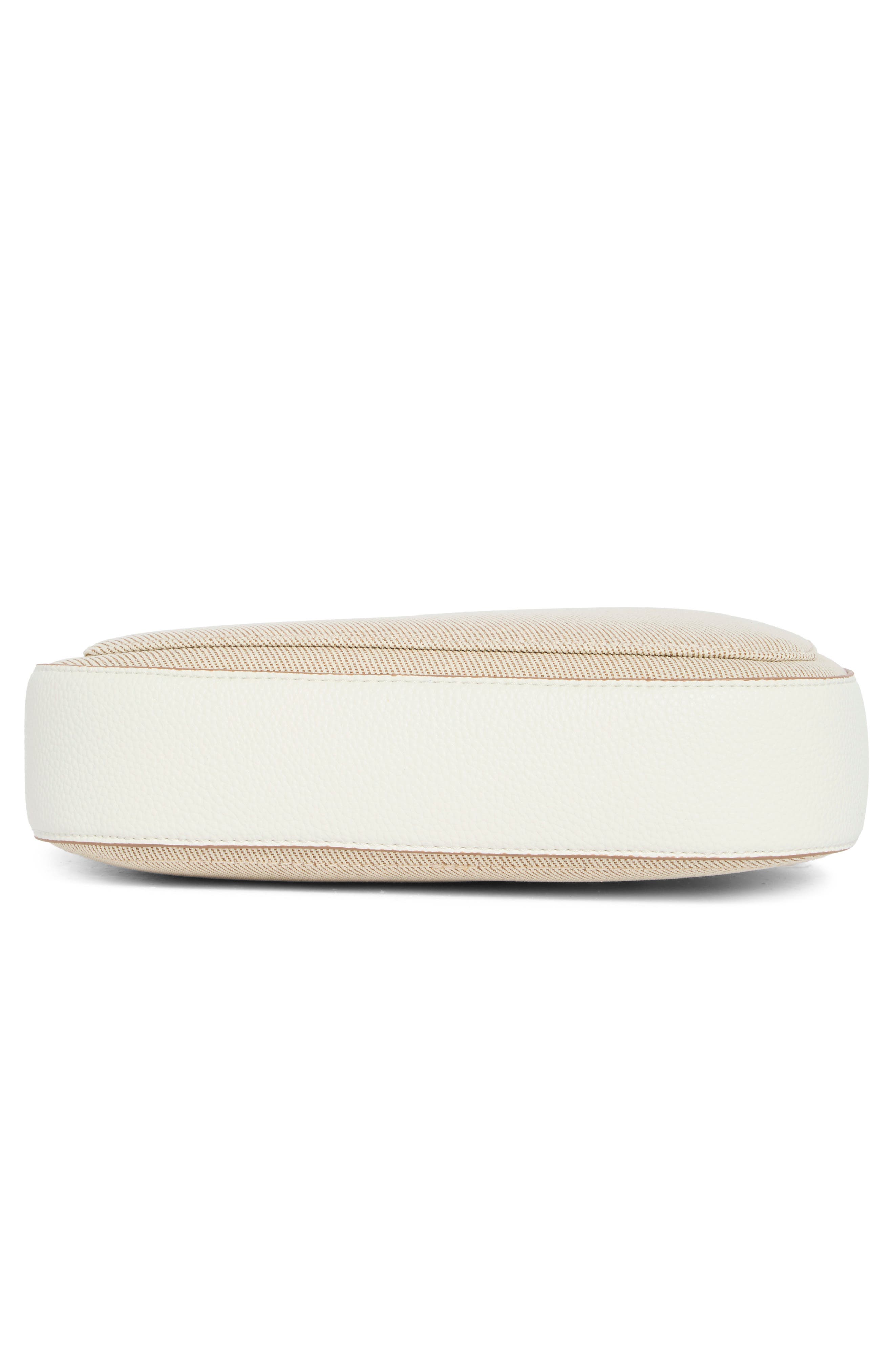 Nanette Lepore Crescent Twill Shoulder Bag, Alternate, color, Twill-Chalk