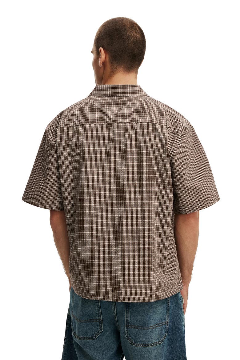 Men's Darcy Short Sleeve Shirt, Alternate, color, Choc Mini Check